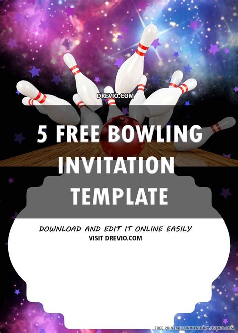 Printable Bowling Birthday Invitations Free