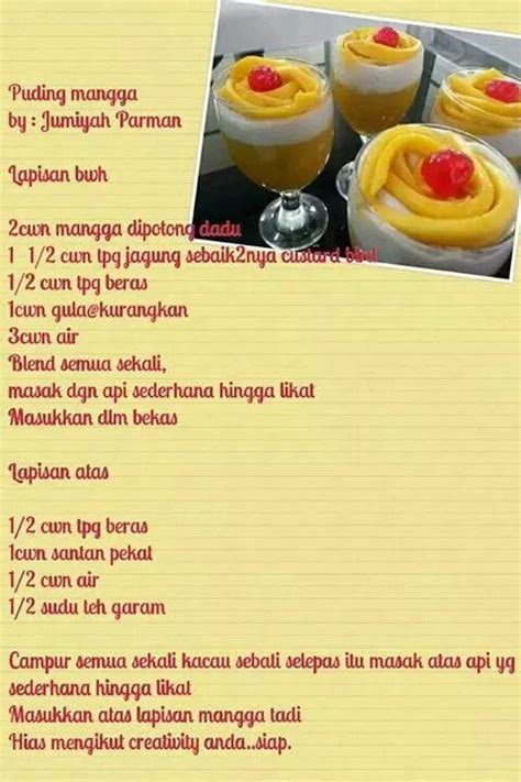 Coba kreasi resep puding buah sederhana berikut ini! Puding mangga | Pudding desserts, Pudding desserts recipes ...