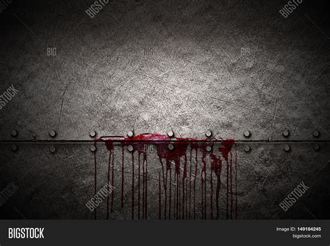 Bloody Metal Wall Dark Horror Image And Photo Bigstock