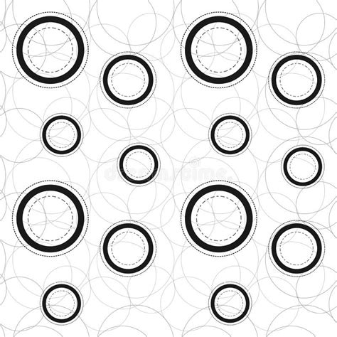 Circle Geometric Seamless Pattern Vector Illustration Fashion Graphic
