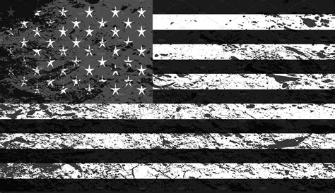 American Flag Usa Black And White Pre Designed Photoshop Graphics