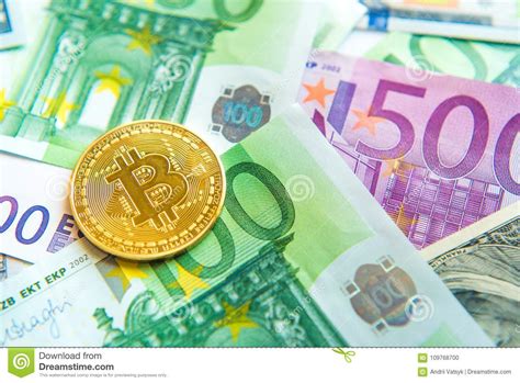 Btcusd | a complete bitcoin usd cryptocurrency overview by marketwatch. Bitcoin On Dollar And Euro Bills Investment, Exchange Rate ...