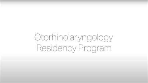 Otorhinolaryngology Residency Program University Of Maryland Medical