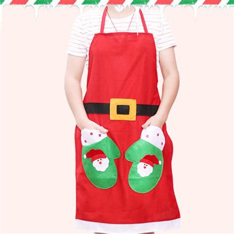 Buy Merry Christmas Aprons Adults Unisex Dinner Cooking Aprons New Natal New