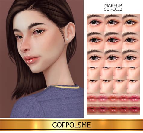 Ts4 Cc Finds Goppolsme Gpme Gold Makeup Set Cc12 Download At