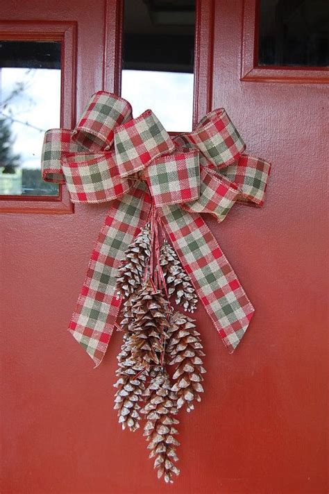 Pinecone Door Swag By Momscrafttable On Etsy Door Swag Pine Cones