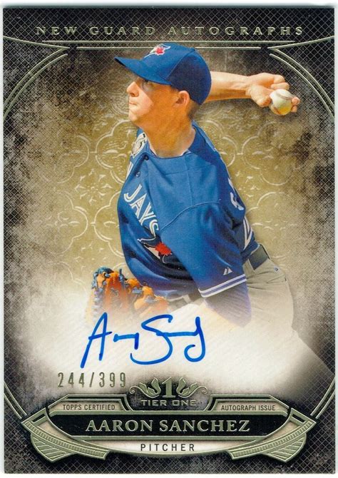 Immense hard work, perseverance, and skill is required to make it to the top, and stay there. Details about BLUE JAYS STAR P AARON SANCHEZ-2015 TOPPS ...