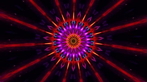 Kaleidoscope Artistic Colorful Red Purple Pink Blue Colors