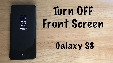 How To Turn Off Front Screen Clock Galaxy S8 S8 Plus Youtube
