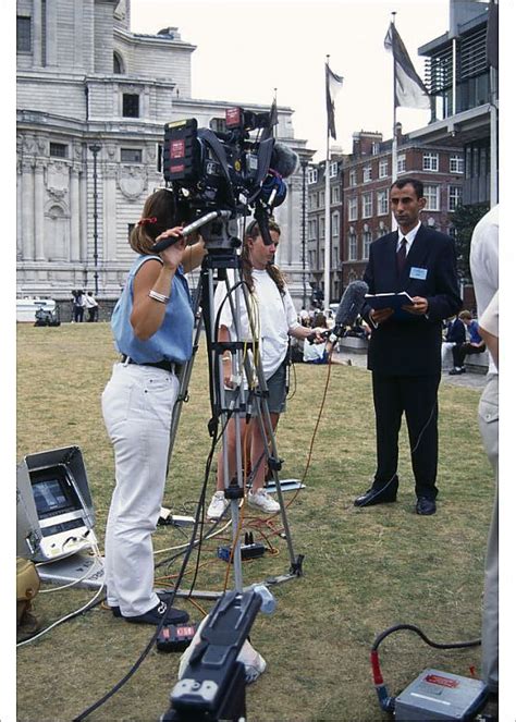 Print Of Media News Reporter And Television Camera Crew Television