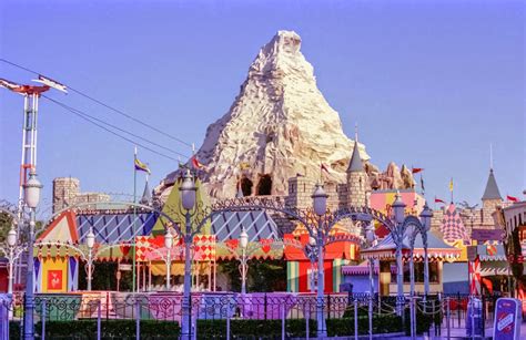 Mickeyphotos Fantasyland With The Matterhorn In The Background From