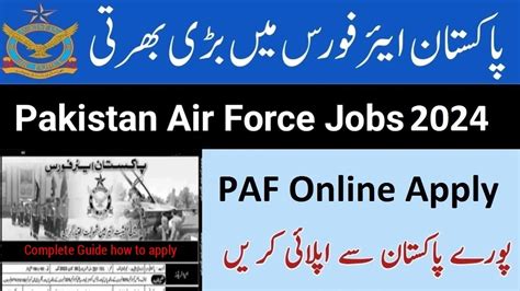 Pakistan Air Force Jobs 2024 Paf Jobs 2024 Paf Job Apply Online