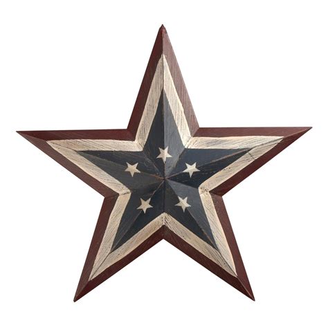 Painted Americana Wood Star Wall Decor Americana Painted Wood