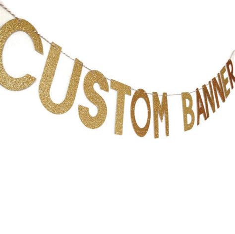 Custom Glitter Banner Glitter Custom Banner Gold Glitter Etsy