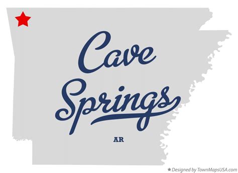 Map Of Cave Springs Ar Arkansas