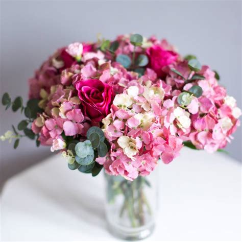 Faux Hydrangea And Rose Bouquet By Deluxe Blooms