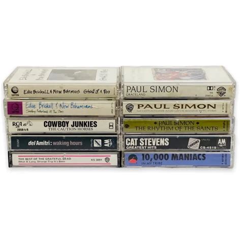 lot of 10 cassette tapes 70s 80s 90s alt rock folk pop acoustic paul simon 17 16 picclick