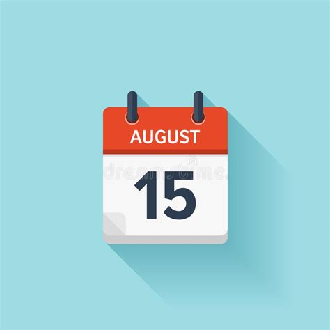 August für die einen der alltag aus arbeit, shoppen und behördengängen weiter, während die anderen in die kirche gehen oder ihre. 13. August Flache Tagesübersichtikone Des Vektors Datum ...