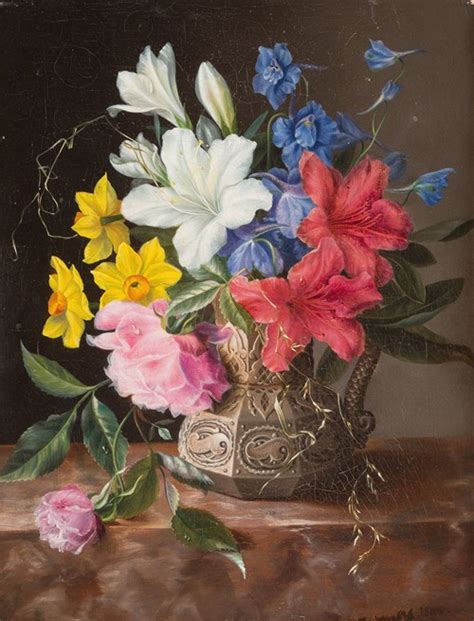 Flower Still Life By George Jacobus Johannes Van Os Artvee