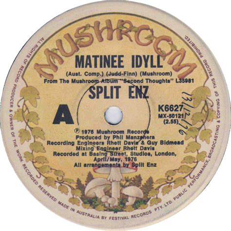 Split Enz Matinee Idyll 1976 Vinyl Discogs