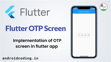 Flutter Otp Screen Implementation Tutorial Source Code In Description
