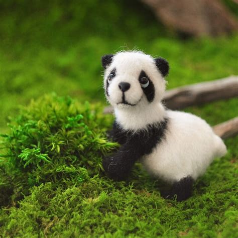 Crochet Little Panda Tiny Bear Exotic Stuffed Animal Etsy