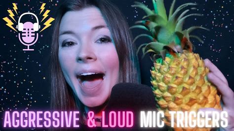 Asmr Loud And Aggressive Unique Mic Triggers For Intense Tingles Youtube