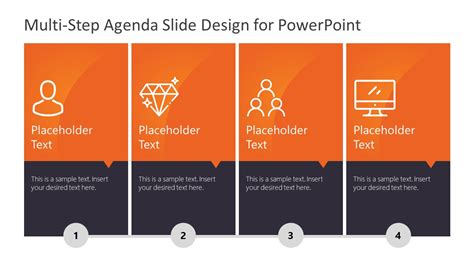 Multi Step Agenda Slide PowerPoint Template SlideModel