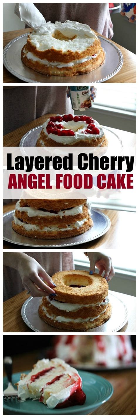 Layered Cherry Angel Food Cake Mom Fabulous