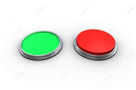 Red And Green Push Buttons Button White Background Push Button Photo