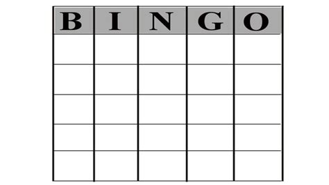 Human Bingo Template Blank