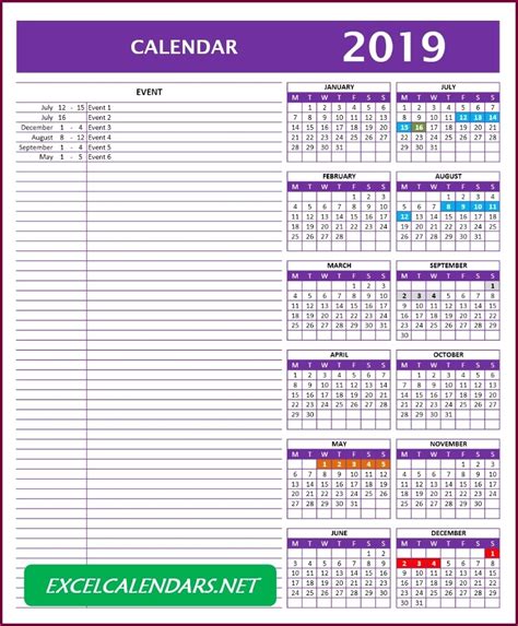 Twelve months in one or separate worksheets. Year Calendar Of Events 2020 | Month Calendar Printable