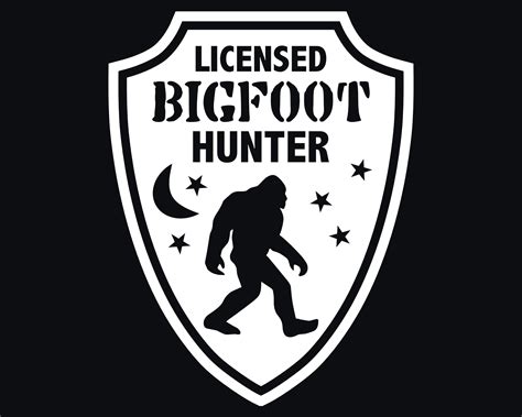 Licensed Bigfoot Hunter Vinyl Truck Or Car Decal Etsyde