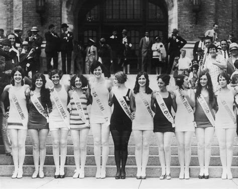 Check Out The One Piece Bathing Suits On These Contestants In The 1927