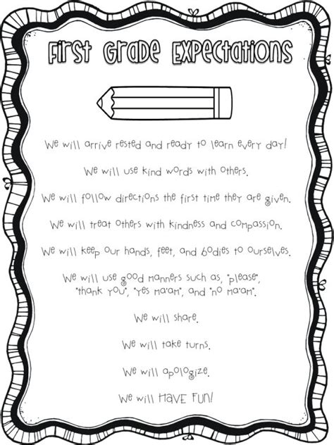 Expectations255b2255dpng Image Teaching First Grade Meet The