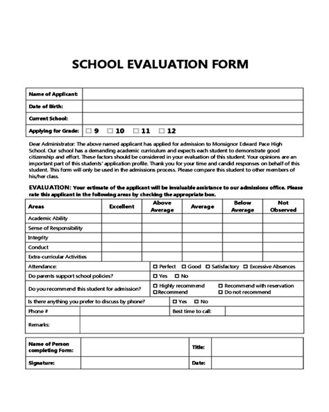 2022 School Evaluation Form Fillable Printable Pdf And Forms Handypdf