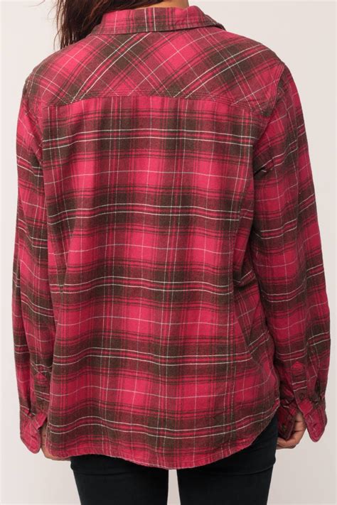 Carhartt Shirt Red Plaid Flannel Shirt 90s Grunge Lumberjack Cotton