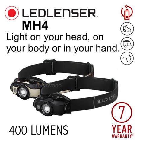 Mh4 Ledlenser Rechargeable Headlamp 400 Lumens Led Lenser 400lm