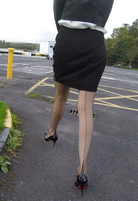 pin on seamed stockings
