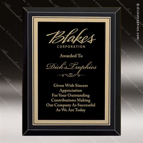 Engraved Black Plaque Glass Black Brass Plate Award Tropar Airflyte Engraved Wall Plaque Trophy