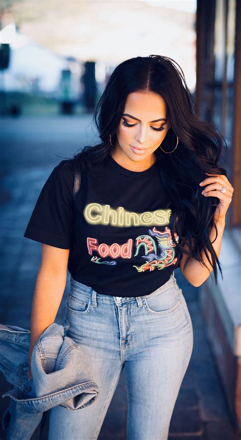 Chinese Food Graphic Tee Statement Tees And Ripped Ankle Jeans L