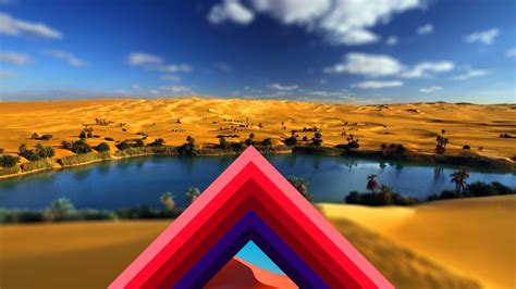 Triangle Abstract Polyscape Photo Manipulation Desert