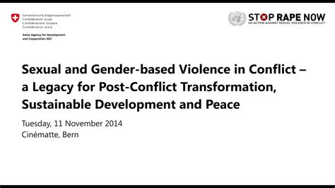 Sexual And Gender Based Violence In Conflict Zones Youtube