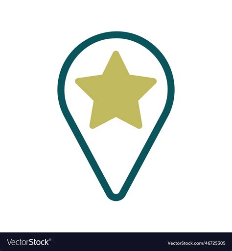Star Favorite Pin Map Icon Map Pointer Map Vector Image