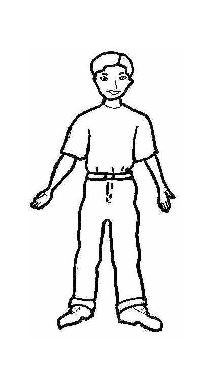 Body Human Clipart Outline Drawing Female Boy