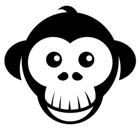 Cute Monkey Silhouette Public Domain Vectors