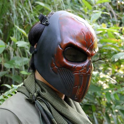 Skull Mask Retro Imitation Metal Terror Mask Cs Protection Paintball Airsoft Masks Halloween