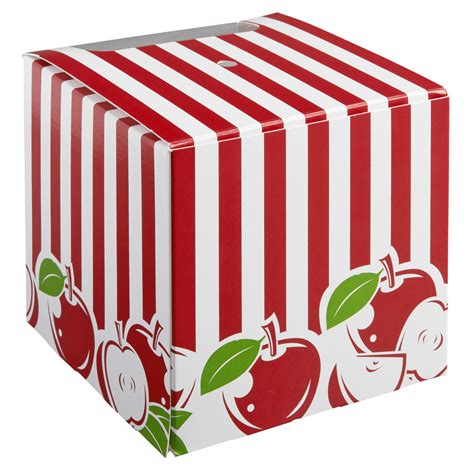Bakers Mark Printed 1 Piece Candy Apple Box With Window 100case
