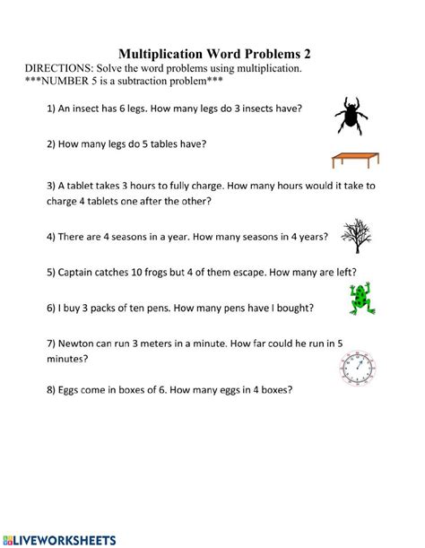 2 By 2 Multiplication Word Problems Worksheets