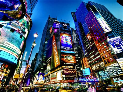 Times Square New York Usa City Cities Neon Lights G 2560x1600